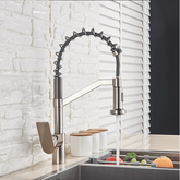 2022 Brushed Nickel pull out with spray function spring kitchen mixer tap faucet 450 mm Tall only
